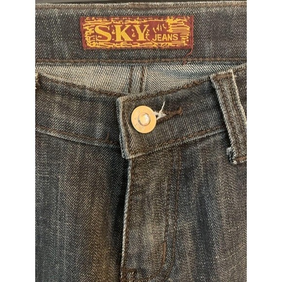 Sky Denim Jeans Spring Flower Deco Wearable Art Women's Size 3/4‎ - Picture 5 of 8